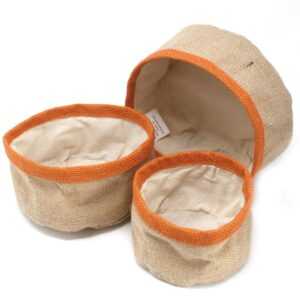 Košara za shranjevanje (Set 3x jutine košare) – Turmeric rumena