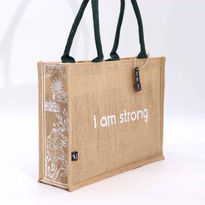 Hop Hare Jute torba – I Am Strong