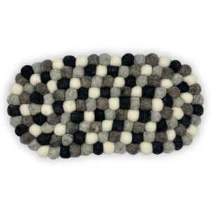 Podstavek iz filca Oval – Siva (38 × 18 cm)
