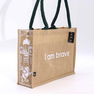 Hop Hare Jute torba – I Am Brave
