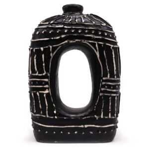 Keramična vaza »Oval Terra« – čokoladna, 30 cm