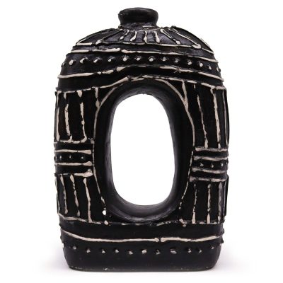 Keramična vaza »Oval Terra« – čokoladna, 30 cm