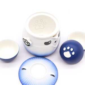 Čajni set Panda (3 skodelice) - Sky Blue