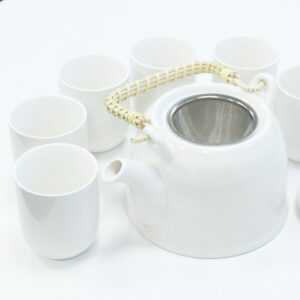 Eleganten čajni set – klasična bela
