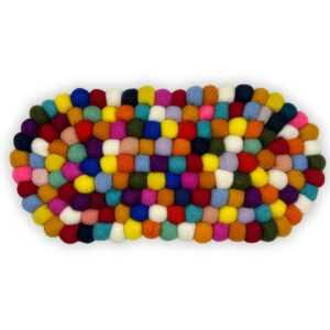 Podstavek iz filca Oval – Večbarvno (38 × 18 cm)