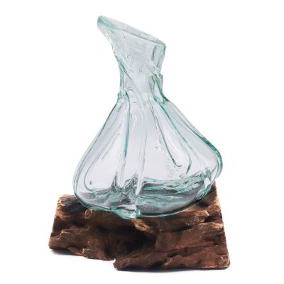 Stekleni dekanter na lesu – Molten Glass (24 cm)