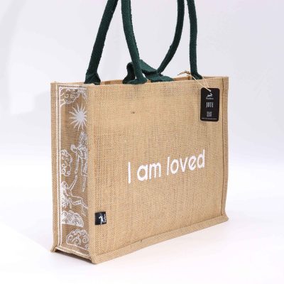 Hop Hare Jute torba – I Am Loved