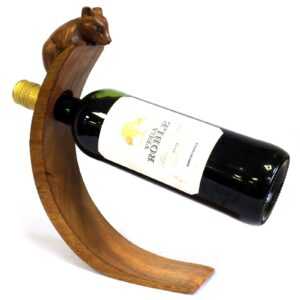 Leseno stojalo za vino - Miška