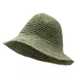 Slamnat klobuk bucket – Moss Green