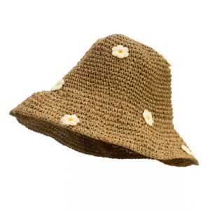 Slamnat klobuk bucket – Coffee & Daisies