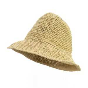 Slamnat klobuk bucket – Natural Beige