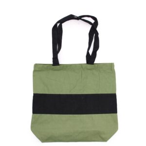 Platnena torba Two Tone – Zelena in črna (38x42x12 cm)