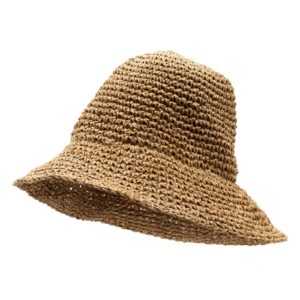 Slamnat klobuk bucket – Natural Coffee
