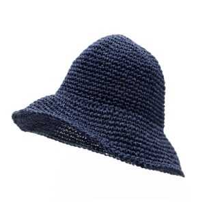 Slamnat klobuk bucket – Navy Blue