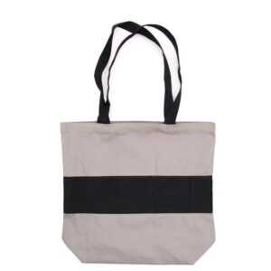 Platnena torba Two Tone – Siva in črna (38x42x12 cm)