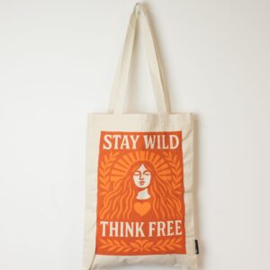 Bombažna torba Iconic Toni – Stay Wild (Naravna bež, 10oz)
